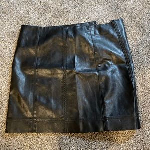 Black Leather Mini Skirt